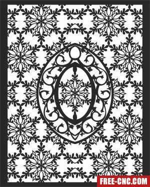 Door screen decorative screen door - Free dxf download