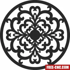 Mandala wall art decor - free dxf download