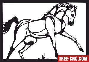 Horse wall decor - Free dxf files ready to cut
