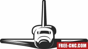 Jet airplane clipart - Free dxf files ready to cut