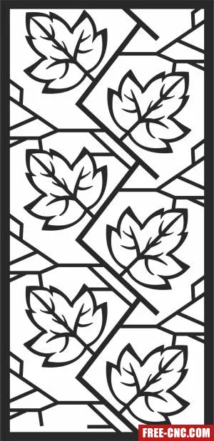 Screen pattern decorative wall door screen - Free dxf files ready to cut
