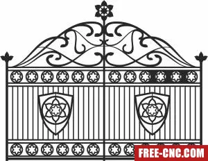 Wrought gate door fence - Free dxf download