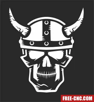 Skull viking cliparts - Free dxf files ready to cut