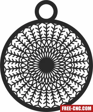 Mandala ornament christmas - Free dxf for laser cutting and plasma