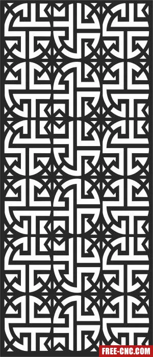 Screen door pattern screen decorative - Free dxf files ready to cut