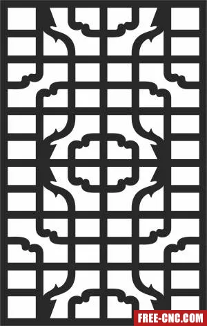 Wall screen pattern door screen wall wall - Free dxf files ready to cut