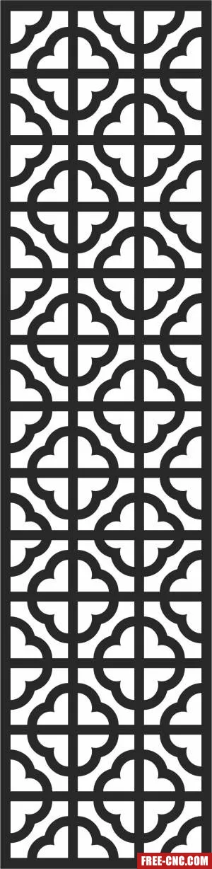 Door screen decorative wall screen - Free dxf for laser cutting and plasma