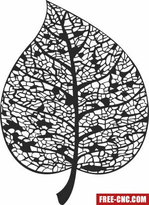 Leaf wall arts - Free dxf download