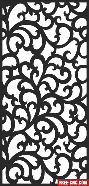 Door screen decorative pattern decorative - Download free dxf for cnc plasma cutting