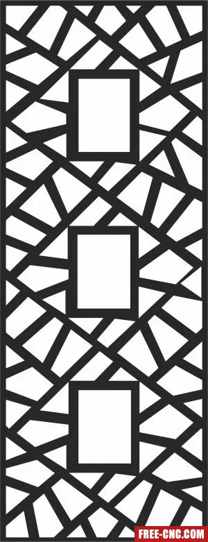 Wall door pattern - Free dxf for laser cutting and plasma
