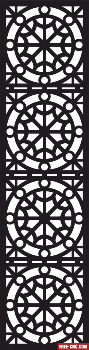 Decorative wall screen pattern panels - Free dxf for laser cutting and plasma