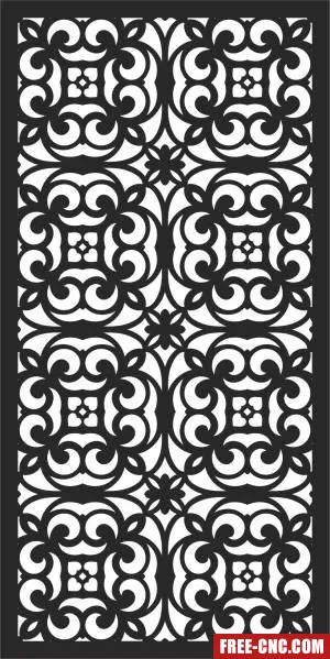 Screen wall pattern decorative - Free dxf for laser cutting and plasma