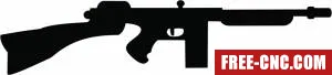 Rifle gun silhouette arms - free dxf download