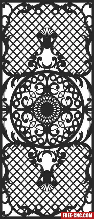 Pattern decorative door decorative door screen - Free dxf for laser cutting and plasma