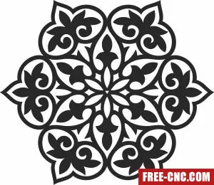 Ornament decorative art - Free dxf for laser cutting and plasma