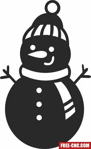 Snowman clipart - Free dxf for laser cutting and plasma