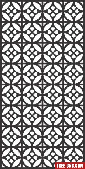 Decorative panels for doors wall screen pattern - free dxf download