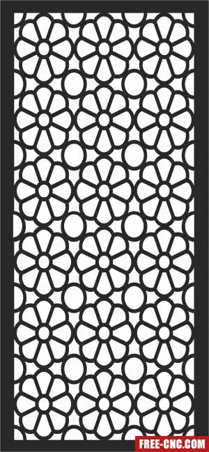 Decorative door pattern decorative pattern screen door - Free dxf files ready to cut