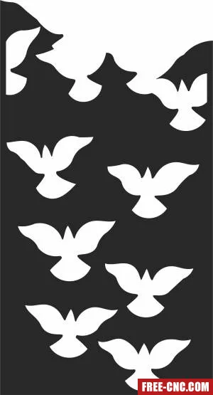 Door decorative pattern door wall - Free dxf download