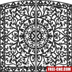 Decorative gate door panel - Free dxf download