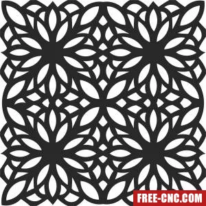Screen wall door screen wall decorative pattern - Free dxf files ready to cut