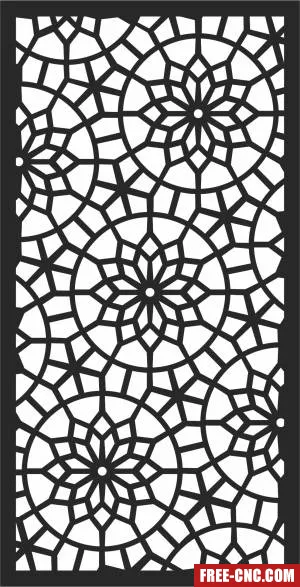 Decorative panel door pattern - Free dxf for laser cutting and plasma