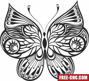 Butterfly cliparts - Free dxf download