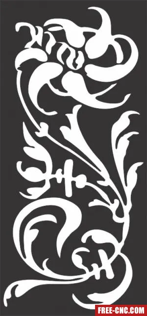 Decorative panel wall separator door pattern - free dxf download