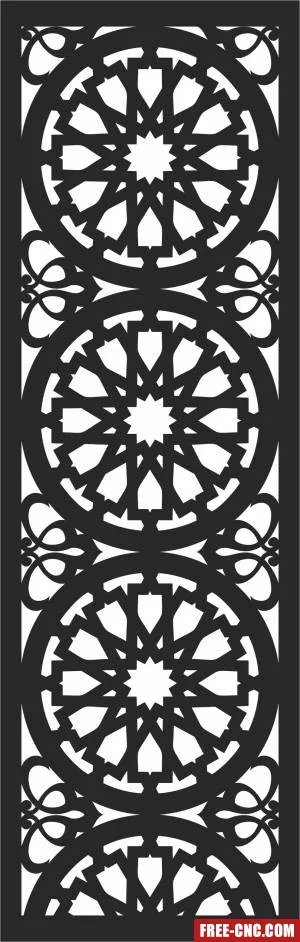 Screen wall door screen pattern decorative door - Free dxf for laser cutting and plasma