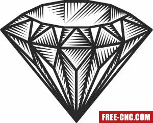 Diamond clipart - Free dxf for laser cutting and plasma