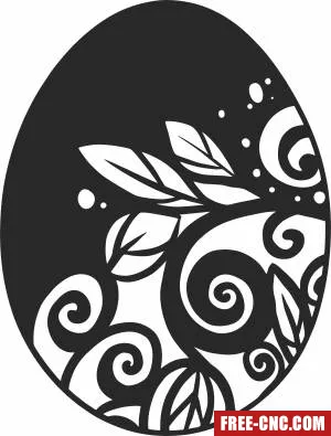 Happy easter egg clipart - Free dxf download