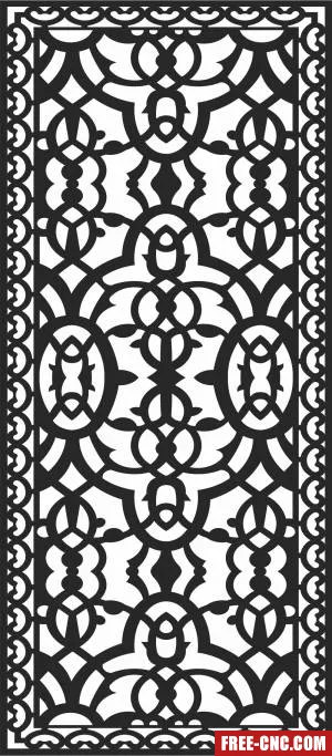 Pattern screen wall screen pattern - Free dxf download