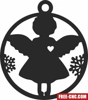 Ornaments cliparts angel - Free dxf for laser cutting and plasma