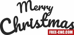 Merry christmas wall art - Free dxf for laser cutting and plasma