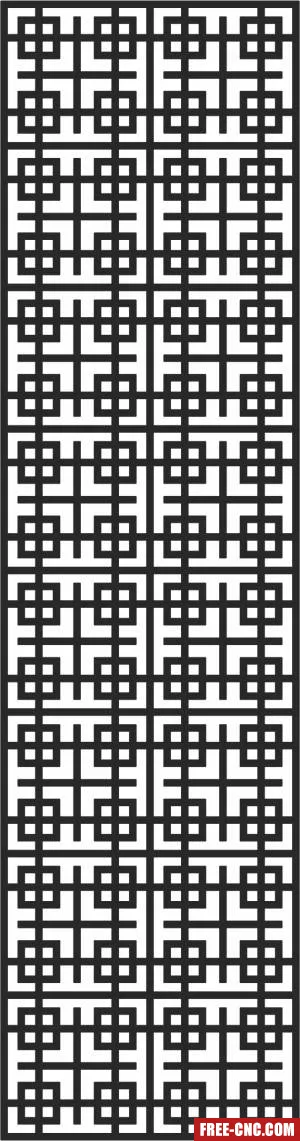 Pattern door screen decorative screen - Free dxf download