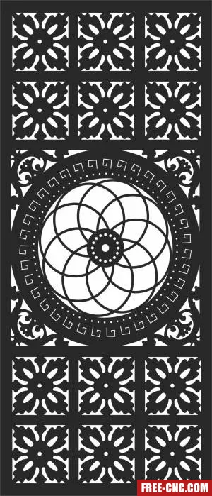 Decorative screen decorative door pattern door - Free dxf download Decorative screen decorative door pattern door - Free dxf download