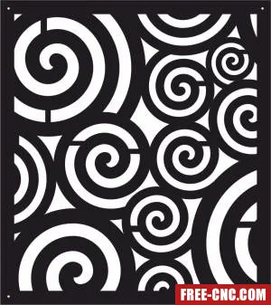 Decorative panel wall screen pattern clipart - Download free dxf for cnc plasma cutting