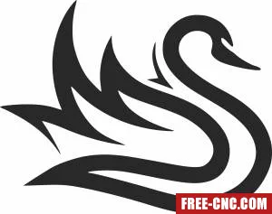 Swan cliparts - Download free dxf for cnc plasma cutting