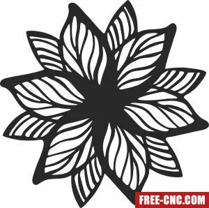 Ornaments flower mandala art - Download free dxf for cnc plasma cutting
