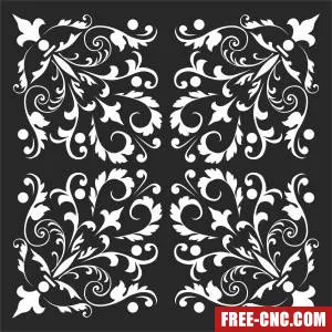 Decorative door decorative pattern - Free dxf for laser cutting and plasma