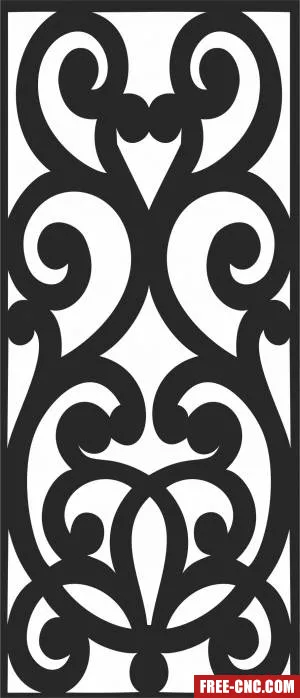 Decorative pattern decorative door wall - Free dxf files ready to cut