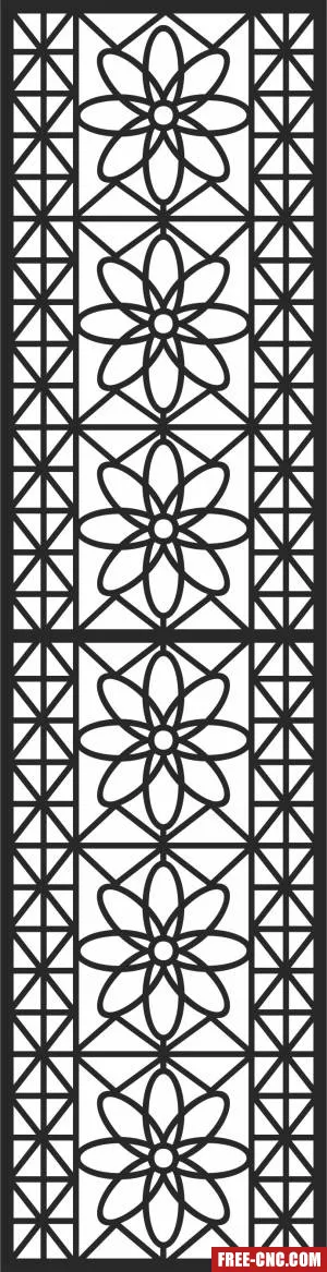 Pattern decorative door pattern wall - Free dxf files ready to cut