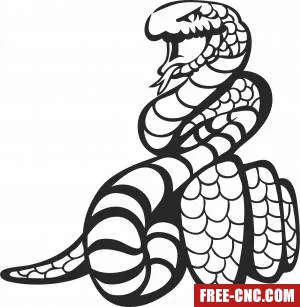 Snake wall decor - Download free dxf for cnc plasma cutting