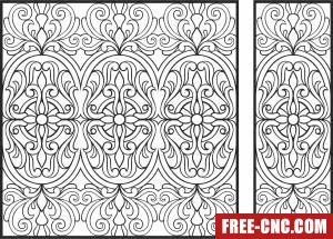 Screen door screen wall pattern screen wall - Free dxf download