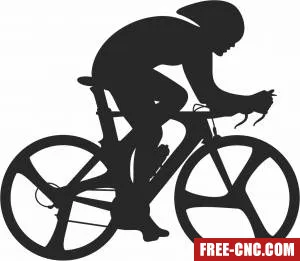 Racing bike racer - Download free dxf for cnc plasma cutting