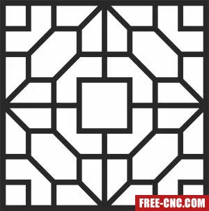 Decorative wall door - Free dxf files ready to cut
