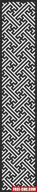 Decorative panels for doors wall screen pattern - free dxf download