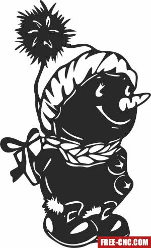 Christmas snowman cliparts - Download free dxf for cnc plasma cutting