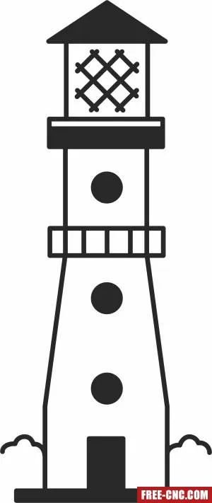 Lighthouse tower clipart - Free dxf files ready to cut