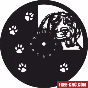 Wall dog clock - free dxf download Wall dog clock - free dxf download